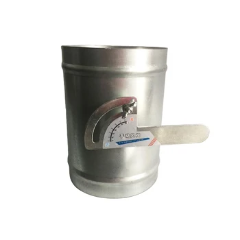 0-90 ° Ручной клапан воздушной заслонки OD97-297 мм объемный расход воздуха клапан вентиляции воздуховода обратный клапан с силиконовым уплотнительным кольцом
