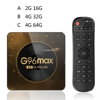 1 Комплект G96max TV Box телеприставка Android13.0 2G/16G 4G/32G 4G/64G Двухдиапазонная 2,4 G/5G Wifi телеприставка RK3528 Набор микросхем