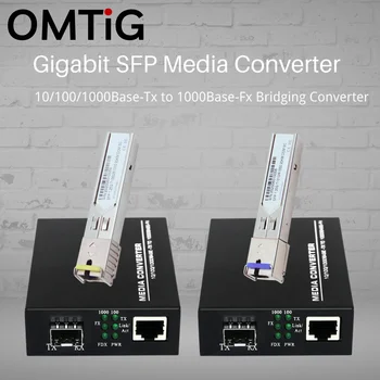 1 Пара Гигабитных Медиаконвертеров SFP Модуль Приемопередатчика 20 КМ 1000 Мбит/с Fast Ethernet RJ45 К Волоконно-оптическому коммутатору 1sfp 1E 1 Порт LC