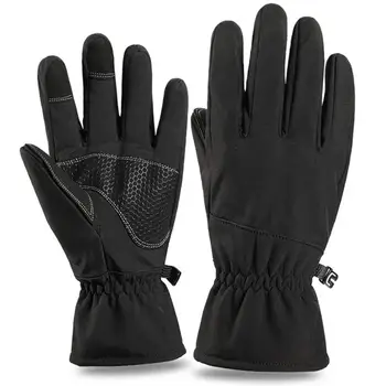 1 пара мужских спортивных перчаток С плюшевой подкладкой, Холодостойкие, противоскользящие, с пряжкой, охотничьи перчатки на зиму
