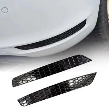 1 пара накладок на задние противотуманные фары в виде сот, Стильная отделка для Golf 6 GTI, отражающие полосы на задней планке бампера, наклейка глянцевая