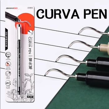 1 шт. линейная ручка с коленным крючком 0,5 мм fineliner, игольчатая ручка для рисования, трубка для архитектурного дизайна, ручка на водной основе