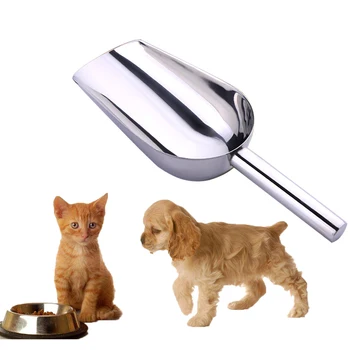 1 шт. Лопатка для корма для домашних собак и кошек, кухонное оборудование для домашних кошек из нержавеющей стали, ручная портативная ручная совка, многофункциональная