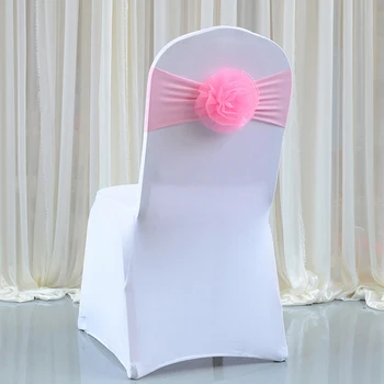 10 шт./лот, золотой/красный/белый/розовый пояс из спандекса, эластичная лента для стула для свадебной вечеринки, чехлы для стульев, украшение для банкета