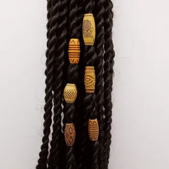 10шт-30шт Акриловые деревянные разные 6 стилей плетения для волос, бусины-дредлоки, кольца, трубки, украшения для наращивания, аксессуары