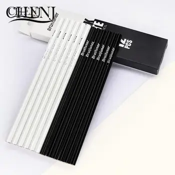 12шт белых и черных цветных Карандашей Профессиональный набор карандашей для рисования масляным цветом, Школьные принадлежности для рисования для школьников