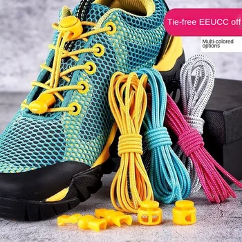 19 Цветных модных шнурков без галстука, фиксирующих шнурки для обуви, эластичных шнурков для обуви, красочных круглых пряжек, эластичных ленивых эластичных шнурков для обуви