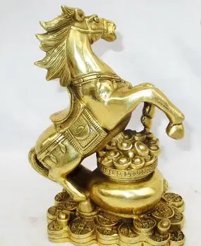 194SHUN Feng Shui медная чаша с сокровищами Зодиакальный конный Шагающий рог изобилия Счастливые Предметы домашнего обихода Украшения