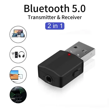 2 В 1 Usb Мощность Bluetooth Приемник Передатчик 3,5 Мм Разъем Aux Аудио Адаптер Мини Размер Беспроводной Музыкальный Плеер BT5.0 FE035-8