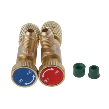 2 Шт. Предохранительный клапан для жидкости R410A R22 для заправки хладагента кондиционера воздуха