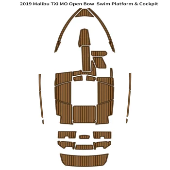 2019 Malibu TXi MO Открытая носовая плавательная платформа, кокпит, коврик для лодки из пеноматериала EVA, пол из тикового дерева