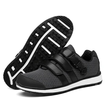 2021 Новая мужская обувь для гольфа, водонепроницаемая, на воздушной подушке, Удобные Классические мужские кроссовки, Белые, черные, легкие, дышащие туфли для гольфа.