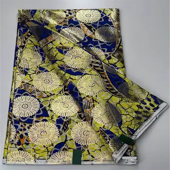 2022 Новая горячая распродажа хлопчатобумажной африканской восковой ткани с принтом золотой пудры Для платья из текстиля для женщин или мужчин.567
