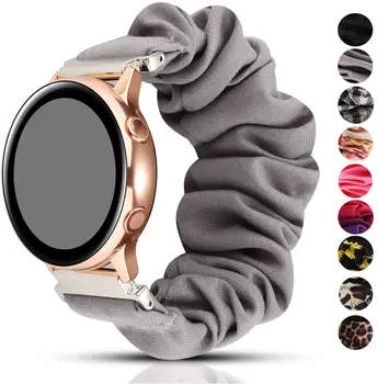 20мм 22мм Эластичный Ремешок для Samsung Galaxy Watch active 2 46мм 42мм huawei watch GT 2 ремешок gear s3 frontier Amazfit Bip