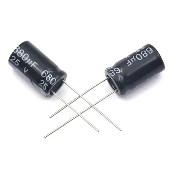 20шт алюминиевых электролитических конденсаторов MFD объемом 25 В 680 мкф 8x16 мм 680 мкф 25 В 680 мф