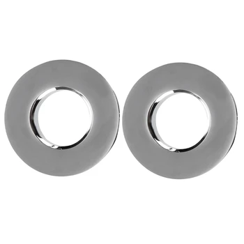2X Новый дизайн раковины для ванной комнаты / крышка для перелива раковины / Латунное шестифутовое кольцо для ванной комнаты WF-0567 (яркое серебро)