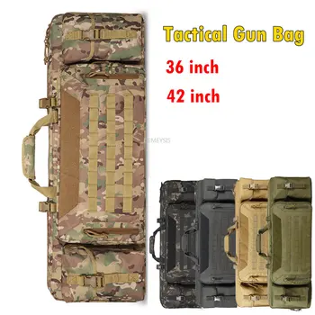 3642 Дюймовые сумки для переноски охотничьего ружья Армейский страйкбол CS Combat Тактический рюкзак с двойной винтовкой Для защиты от стрельбы на открытом воздухе Чехол для пистолета