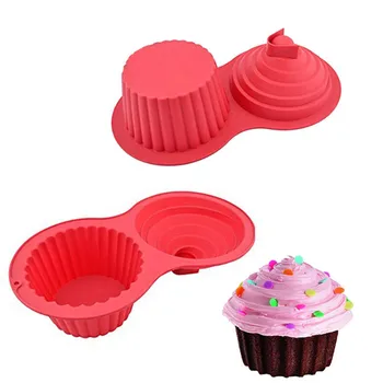 3D Гигантская силиконовая форма для кексов, чашка для маффинов, Муссовый торт, Силиконовая форма, Большая форма для кексов, форма для выпечки Джан, Форма для кексов, Инструменты для торта