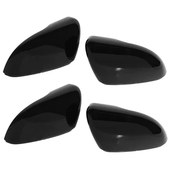 4X Левая + правая Глянцевая черная накладка на зеркало заднего вида в крыле для Touran Golf Mk6