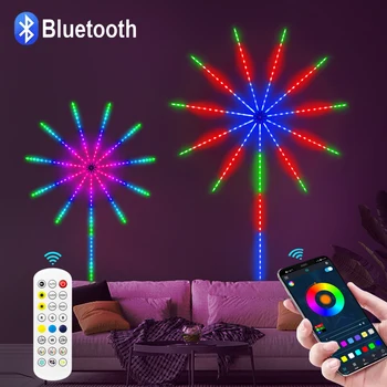 5V USB Smart Bluetooth RGBIC Фейерверк Светодиодная Лента Dreamcolor RGB Чеканка Музыкальная Синхронизация Фейерверк Светодиодная Лампа Для Нового Года Рождества
