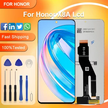6,7-Дюймовый Дисплей Для Huawei Honor X8A Lcd Touch Panel Screen Digitizer CRT-LX1 CRT-LX2 CRT-LX3 В Сборе С Инструментами