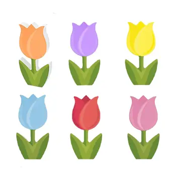 6 шт. весенних цветочных украшений, маленькие украшения в виде тюльпанов для домашнего свадебного праздника