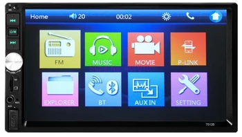 7012B 7-дюймовый Bluetooth TFT Экран Автомобильный Аудио Стерео MP5 плеер 12V Auto 2-Din Поддержка AUX FM USB