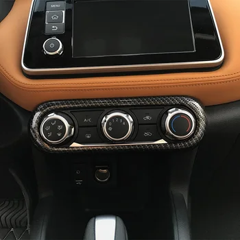 ABS Пластик и карбоновое волокно для Nissan Kicks 2016 2017 2018 Отделка панели переключателя автомобильного кондиционера Автомобильные Аксессуары для укладки
