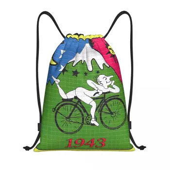 Albert Hoffman LSD Bicycle Day, сумки-рюкзаки на шнурках, легкие кислотные промокашки для вечеринок, спортивные сумки для спортзала, сумки для путешествий