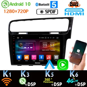 Android 10,0 1280*720P Для Volkswagen VW Golf 7 MK7 RHD GPS Радио CarPlay Головное Устройство HDMI авто SPDIF 360 Камера 4G LTE WiFi DSP
