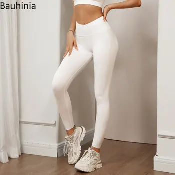 Bauhinia Новые штаны для йоги, штаны для йоги, женские леггинсы для фитнеса, нейлоновые леггинсы с высокой талией, спортивные штаны для тренажерного зала, одежда для тренировок