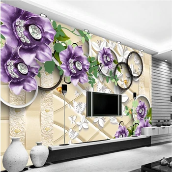 beibehang Большие обои фрески фото на заказ любого размера 3D рельефные цветы высококачественная мягкая упаковка фоновые настенные росписи