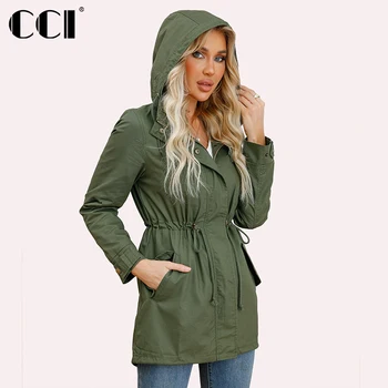 CCI Весенняя и осенняя верхняя одежда, Женское холодное пальто, Офисные женские карманы, куртки из цельного хлопка, пальто YJ029C В продаже