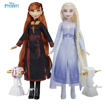 Disney Frozen 2, игрушки-куклы принцессы Эльзы и Анны, модель с удлиненными волосами и инструментом для плетения кос для детей, подарок на день рождения для девочек