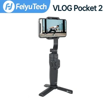 FeiyuTech Official VLOG Pocket 2 MINI Ручной смартфон с карданным стабилизатором, селфи-палка для iPhone 14 13 12, Samsung, Xiaomi