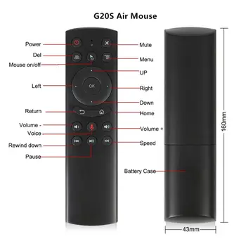 G20S Gyro Smart Voice Remote Control IR Learning 2.4G Беспроводная Мышь Fly Air Mouse G32B
