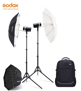 Godox 2шт AD300Pro, AD300 PRO 300 Вт, наружная вспышка, Двойные вспышки, рюкзак, Софтбокс, Световая подставка, Комплект зонтиков