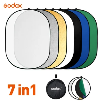 Godox 7 in1 Цветной отражатель для фотостудии Аксессуары для фотосъемки Ручка Складной Портативный Рассеиватель света Отражатель