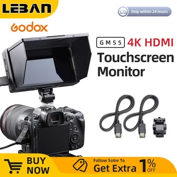 Godox GM55 4K Монитор 5,5 Дюймов на камеру DSLR 3D LUT Сенсорный Экран IPS FHD 1920x1080 Видео 4K HDMI Полевой Монитор Dslr