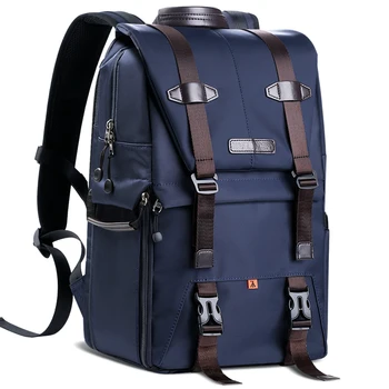 K & F CONCEPT Водонепроницаемый рюкзак для камеры Большой емкости с 15,6-дюймовым отделением для ноутбука Держателем штатива для женщин и мужчин-фотографов