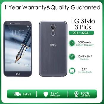 LG Stylo 3 Plus Отремонтированный Разблокированный 32 ГБ 2 ГБ оперативной памяти Камера заднего вида 13 МП 5,7 