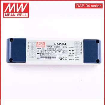 MEAN WELL DAP-04 Преобразователь сигнала DALI-PWM 0.1A 0.5 Вт, 4 выходных канала с функцией Push Dim для питания светодиодного драйвера.