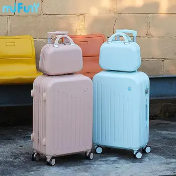 MIFUNY, багаж на колесиках, высококачественный багаж с подстаканником, ручная кладь на колесиках, модный Прочный набор чемоданов с паролем