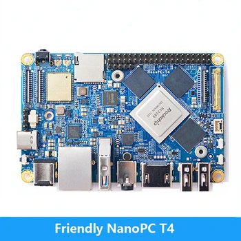 NanoPC T4 с открытым исходным кодом RK3399 Development Board DDR3 4 ГБ Гбит /с Ethernet Поддерживает Android 7 8 10 Ubuntu, искусственный интеллект и глубокое обучение