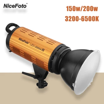 NiceFoto LED-1500AII 2000AII 150 Вт 200 Вт Светодиодная Лампа 3200-6500K Дневной Видеостудийный Свет с ЖК-дисплеем APP Control