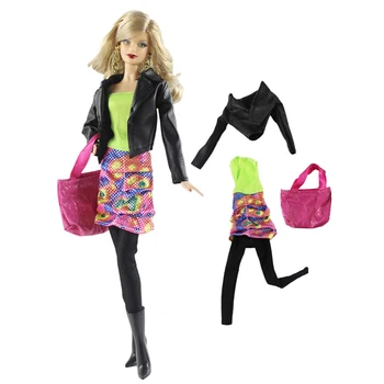 NK 1 комплект, благородное платье принцессы, модное пальто, сумка ручной работы, повседневная одежда для куклы Барби, лучший подарок для девочки, детская игрушка