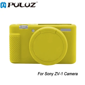 PULUZ Мягкий Высококачественный защитный чехол из натурального силиконового материала для камеры Sony ZV-1, защищающий корпус и клавиатуру
