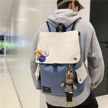 Qyahlybz повседневный мужской рюкзак женская модная сумка для младших школьников, студенческая сумка для компьютера большой емкости