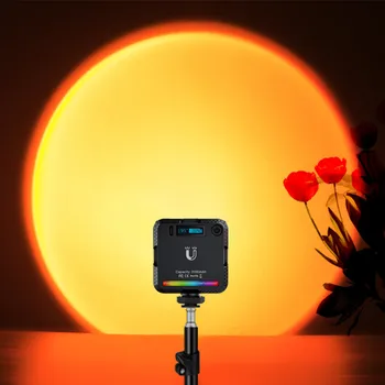 RGB видеосигнал Светодиодная проекция солнечного света и радуги Магнитный дизайн для фотосъемки Самосветящаяся заполняющая лампа TikTok в режиме реального времени для фотостудии