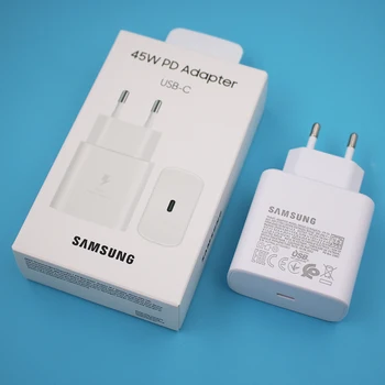 Samsung Note 20 Ultra Charger 45 Вт USB-C EU US Super Fast Charge PD Адаптер Для Galaxy Note10 Plus S20 S21 FE S23 Ultra Fold 4 2